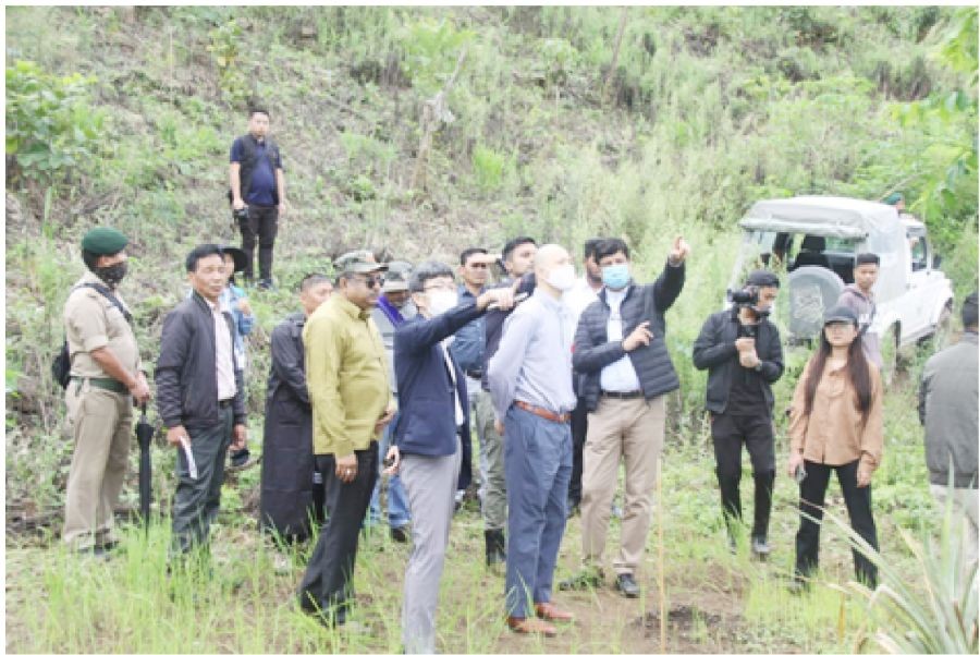 JICA team at Longsachung village, Wokha.